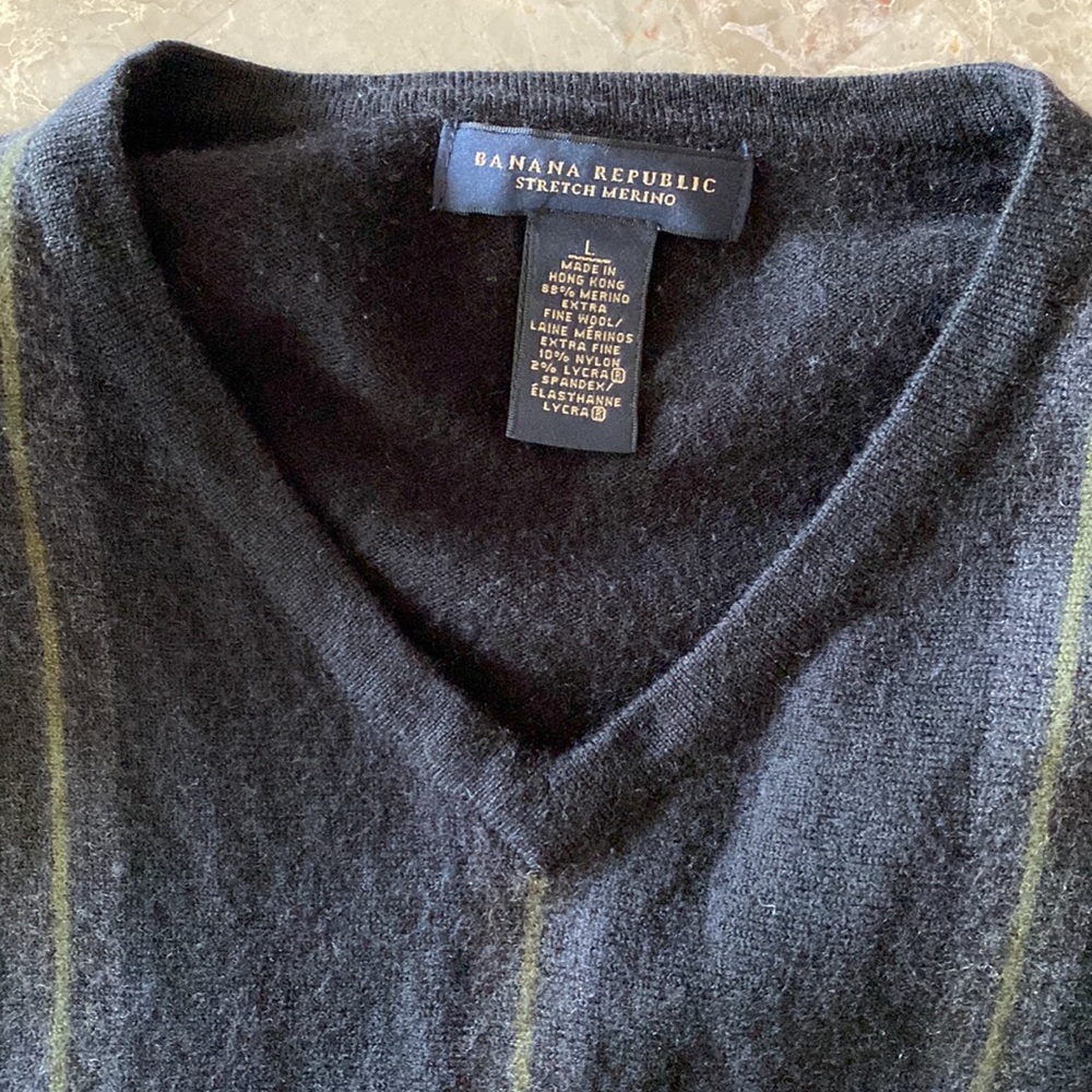 VINTAGE 90’s Banana republic sweater (Green and black and grey)